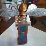 Queen Bee 
Bronze & Iridized Glass
Limited Edition of 10
50"x30"x28"